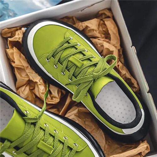 Spring Retro  Shoes Large Toe Cap Mens Shoes Broad Ugly Cut