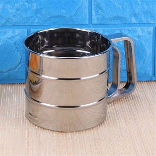 Handheld Flour Shaker Stainless Steel Mesh Sieve Cup Icing