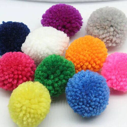150pcs 35mm-40mm 1.5 inches yarn Pom Pom multi Colour Ethnic