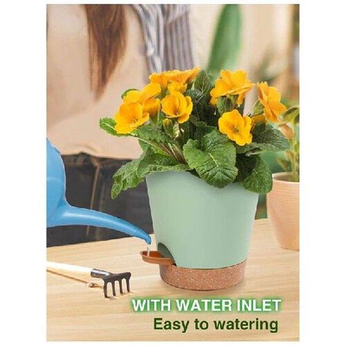 3Pack 6.5Inch Self Watering Pots For Indoor Plants,Flower