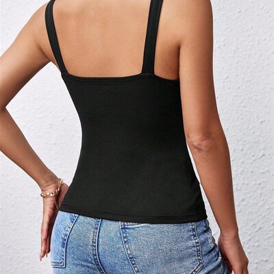 Sexy UNeck Sleeveless Strappy TShirt Backless Design Sleevel