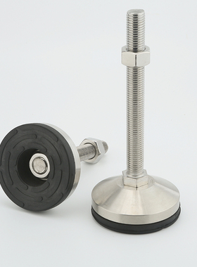 D0sus30不锈钢脚杯防滑防震黑色橡胶垫重型地脚支撑脚可调脚