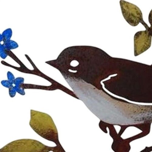 Metal Birds on Branch Centerpiece Elegant Bird Statue Metal