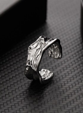 Minimalist Silver Color Geometric Irregular Open Rings Retro