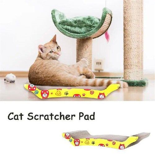 Wooden Cat Scratcher Scraper Detachable Lounge Scratching