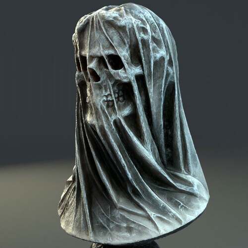 Veil Death Skull Home Decoration Interior art tabletop decor