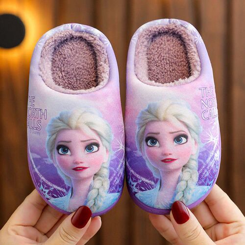 Princess Aisha Winter Childrens Cotton Slippers Girls Pare