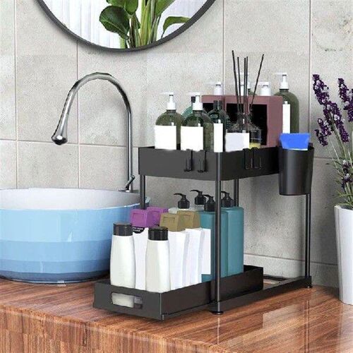 1 Piece Kitchen Organizer Table Top Double-Layer Pull-Out