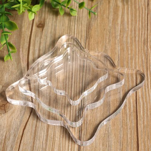 1Pcs Clear Stamps Acrylic Block Pad For Transparent Stamp Ac