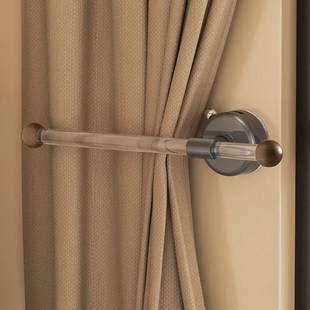 吸盘窗帘杆免打孔安装伸缩杆可调节杆子挂钩杆窗帘杆免钉挂钩杆