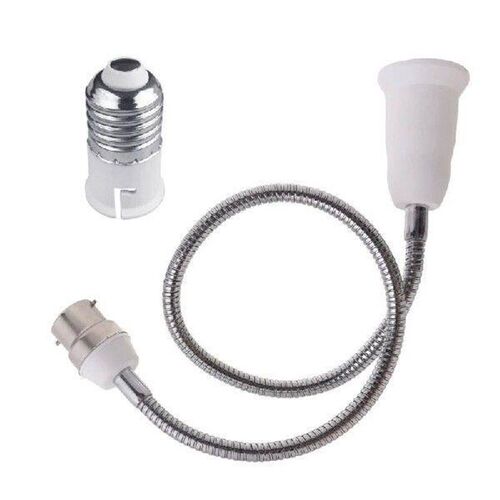 E27 To B22 Light Bulb Socket Adapter Converter White Lamp