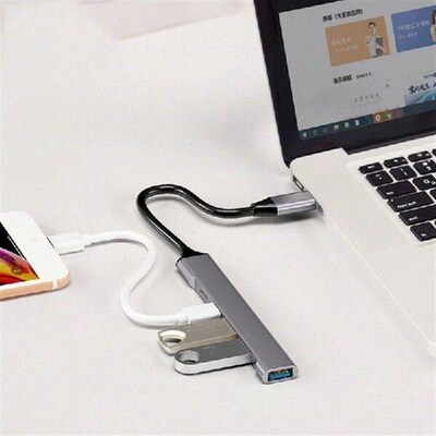 896F 4 in1 USB C Hub Multi USB Ports USB3.0 USB2.0 TypeC