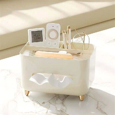 Multifunctional Tissue Box Living Room Tissue Case Desktop