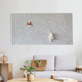 120 60双槽毛毡留言板照片墙背景墙幼儿园作品软木板展示板公告栏