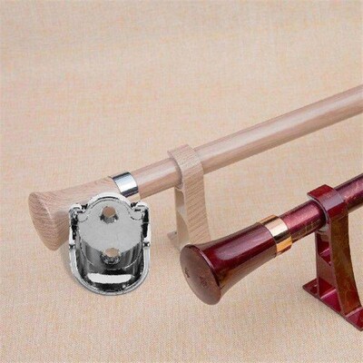 2 Pcs Curtains Rods Tube Holder Window Socket Shower Pole
