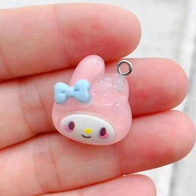 10pcs/pack Funny Cute Rabbit Dog Cat Resin Charms Pendant fo
