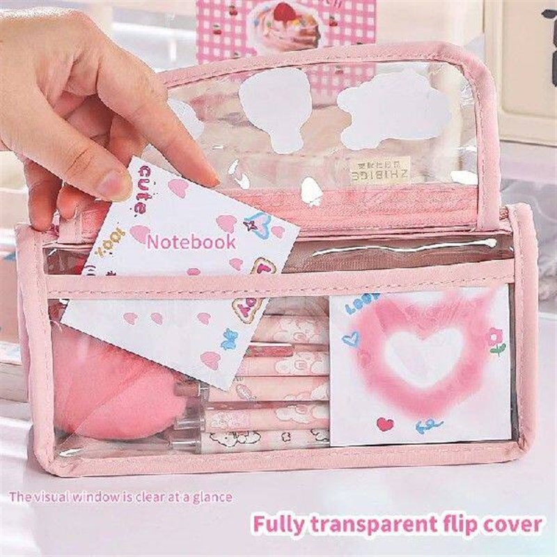 Simple Cute Pencil Case Large Capacity Multilayer图片