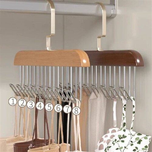 Multifunctional Solid Wood Hanger Hook Women Storage Bra
