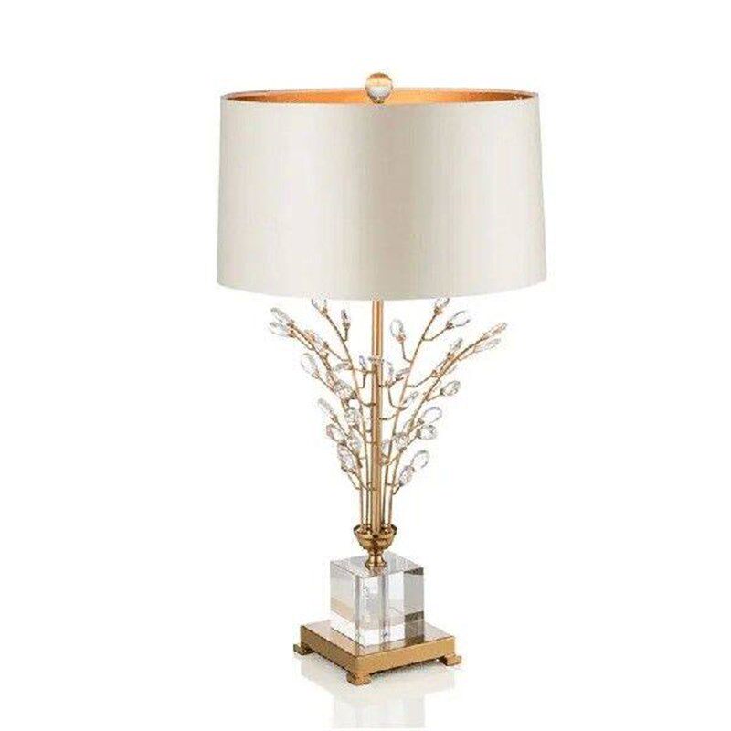 nordic led stone crystal bedroom lamp lampada da tavolo - 实物图