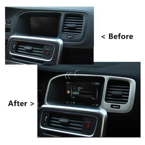 Car Styling Console Navigation Frame Decorative Cover Trim F