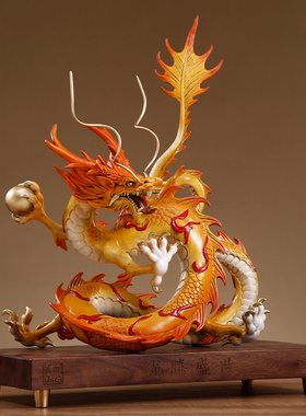 龙铜摆件办公室客厅桌面装饰品工艺品乔迁店铺开业招财聚财吉祥物