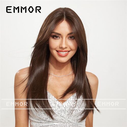 13*6 Large Lace Wig With Black Brown Long Straight Hair Fash