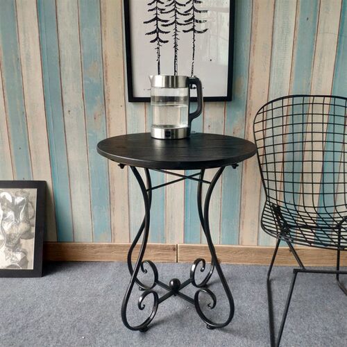 European iron small round table sofa side table