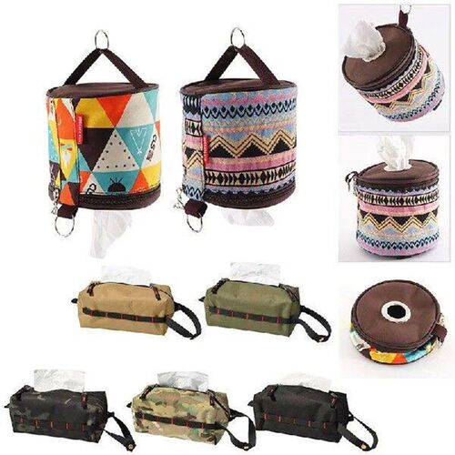 Camping Toilet Paper Holder Bag Camping Tent Folding Toilet
