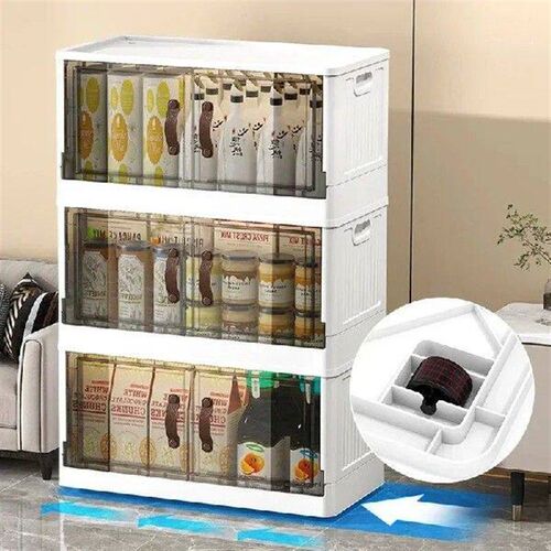 3 Layer Foldable Storage Box Closet Organizer Stackable