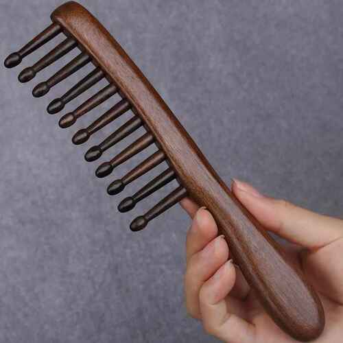 1Pc Natural wooden Comb Meridian Massage Anti-static No-snag