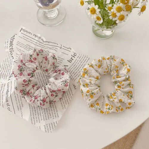 1PC Chiffon Scrunchies Hair Ties Accessories Scrunchie Ornam
