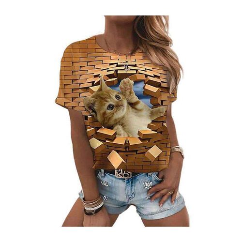 2022 Summer New Fashion Tshirt Women D Printing Kawaii Cute