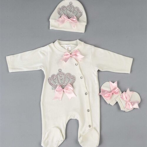 Baby Rompers Girl Boy Newborn Suit Clothes 3 pcs Set Cotton