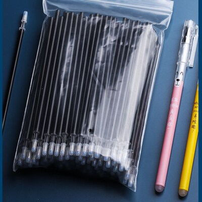 100Pcs/Set Erasable Gel Pen 0.5mm Erasable Pen Refill Rod Bl