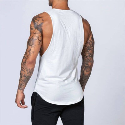 Mens Gym Clothing Summer Fitness Cotton Tank Top Men