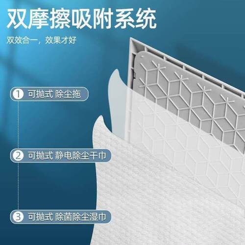 Electrostatic dust removal paper mop household multifunction