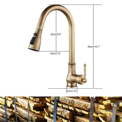 Kitchen Faucets Pull Out Antique Bronze Kitchen Sink Water M