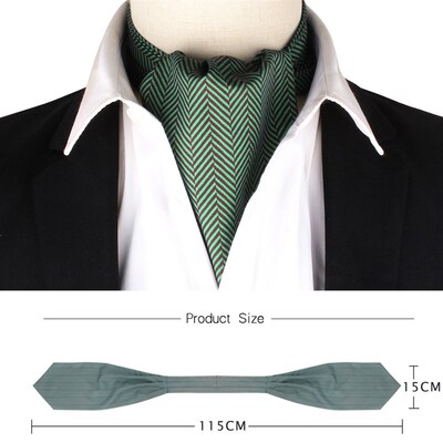 New Flora  Men Cashew Tie Wedding Formal Cravat Ascot Scrunc