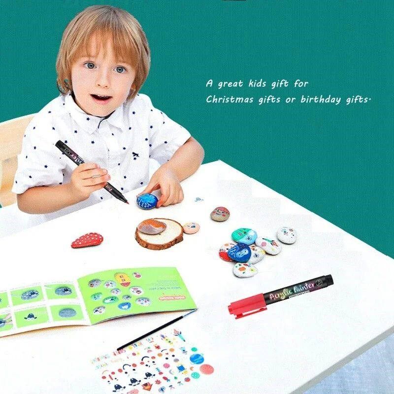 60 Colors Acrylic Paint Pens Markers Permanent Markers for R图片