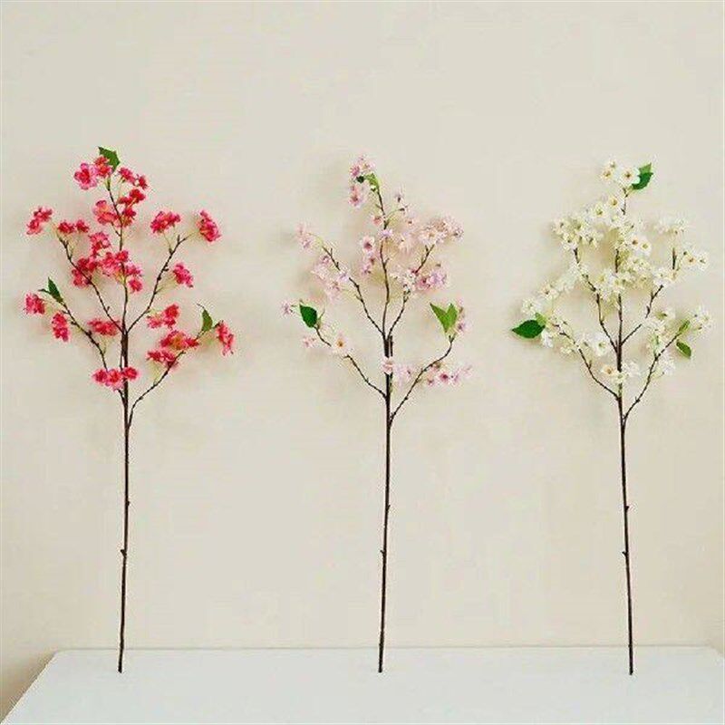 90cm Artificial Cherry Blossoms Branches Plastic Real Touch - 实物图