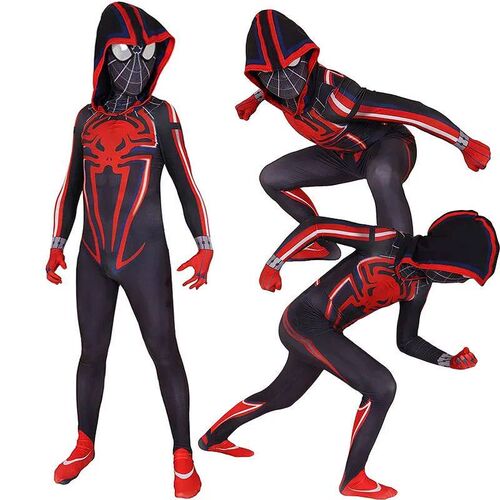 Game Spiderman Costume Miles Morales  Spider Man Cosplay