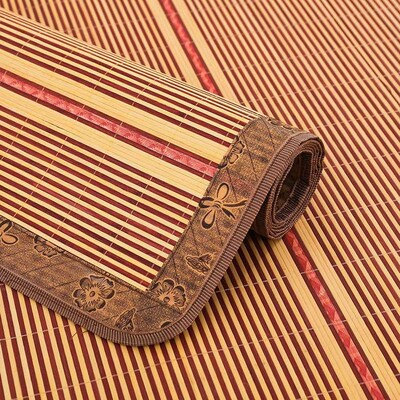 Bamboo Mat New Summer Straw Mat  Skin-friendly Carbonized Su