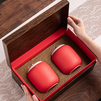 茶叶包装礼盒高档陶瓷茶叶罐大红袍滇红白绿茶密封罐通用空盒定制