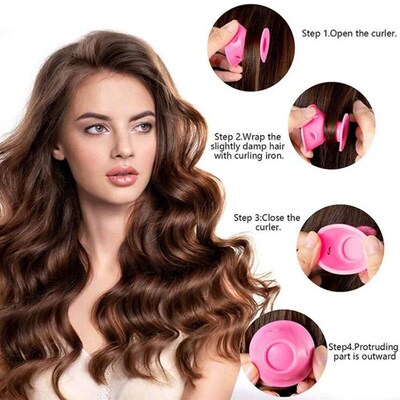 10pcs Heatless Hair Curlers No Heat Hair Rollers Soft Silico