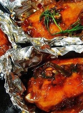 妙玛加厚隔热铝箔纸餐饮烧烤烤鸡烤肉特厚酒店酒楼锡纸5cm*200m