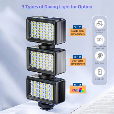 Waterproof Fill Light Mini LED Diving Light 5600K200K Unde
