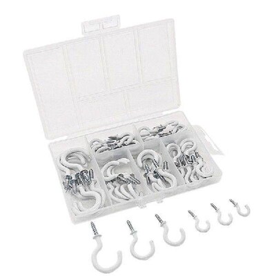 70PCS Ceiling Hooks Heavy Duty Screw Cup Hook for Bathroom