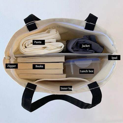 Women Canvas Shopping Bags Eco Reusable Foldable Shoulder Ba