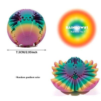 Innovative 3D Printed Gear Ball Rotating Toy Desktop