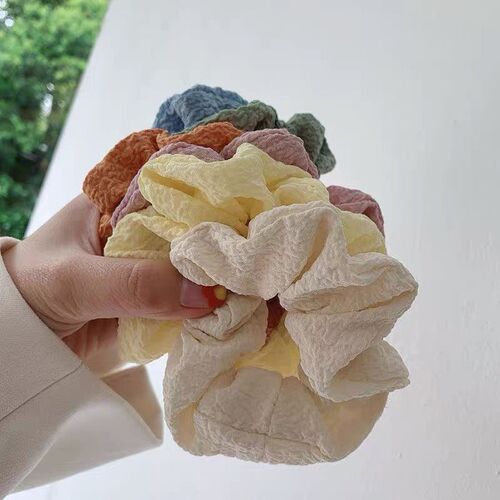 Solid Elastic Scrunchie Hair Ties Rubber Bands for Women Gir